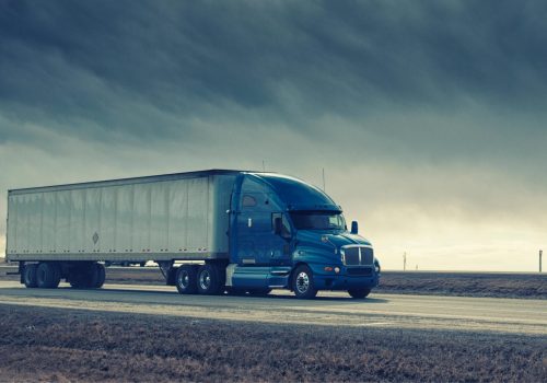 Van mockup isolated concept, Truck mock up