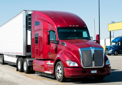 Van mockup isolated concept, Truck mock up